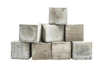 Solid Concrete Blocks isolated on transparent background