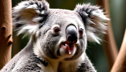 a koala with its nose twitching as it sniffs the a upscaled 5