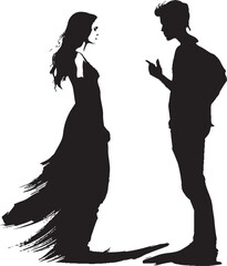 Fury Fusion Dynamic Emblem for Couple Anger Expression Outcry Overture Vector Graphic Symbolizing Couple Discord