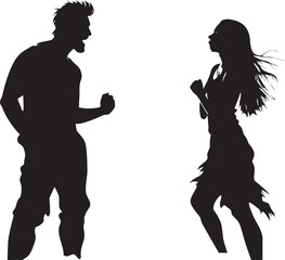 Tempest Tussle Dynamic Vector Icon for Couples Argument Clash Chronicle Anger Emblem for Man and Woman