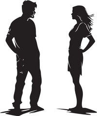 Wrathful Unity Dynamic Anger Emblem for Man and Woman Discordant Fusion Iconic Vector Logo Illustrating Couples Disagreement