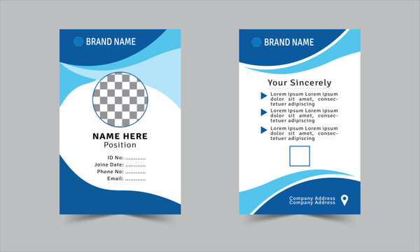 Creative and modern ID card design templet