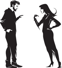 Ire Inception Iconic Logo Depicting Couples Inception of Ire Anger Avalanche Dynamic Illustration of Couples Avalanche of Anger