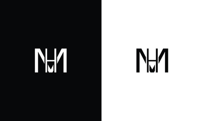 Alphabet letters monogram icon logo of MH,HM