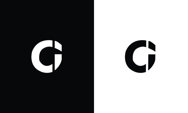 Alphabet letters monogram icon logo CI or OI