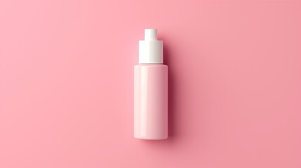 bottle of soap placed on a vibrant pink background, creating a striking contrast