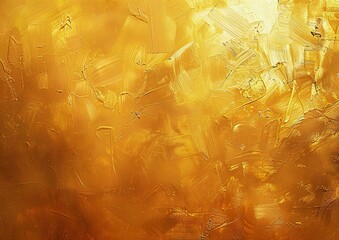 Golden Glow A Golden Painted Wall with a Modern Touch Generative AI