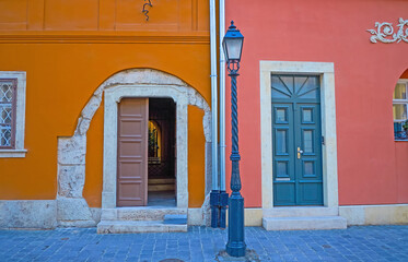 The doors in Buda Castle Quarter, Budapest, Hungary