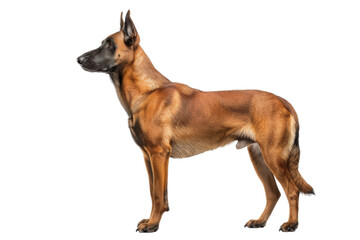 A Malinois Breed Dog Isolated Against the Background On Transparent Background.
