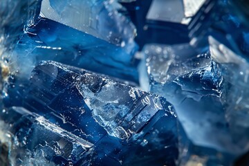 Crystal Clear A Glimpse into the World of Blue Crystals Generative AI