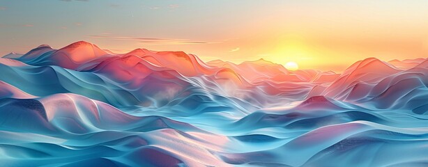 Sunset Surf Riding the Waves of Time Generative AI