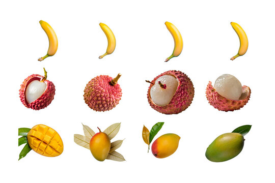 A single pic fruit on transparent background top view