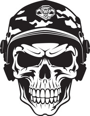 Skull Vanguard Battalion Army Insignia Vector Skull Recon Rangers Military Logo Design