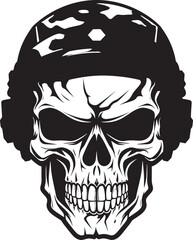 Skull Special Ops Military Icon Design Skull Shadow Strike Battalion Army Vector Symbol