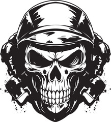 Skull Assault Division Army Vector Graphics Skull Assault Squadron Military Icon