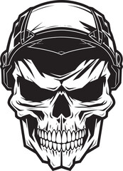 Warlords Crest Iconic Logo Design Featuring Militaristic Skull Insignia Legions Resilience Emblematic Vector Illustration of Military Skull Symbol
