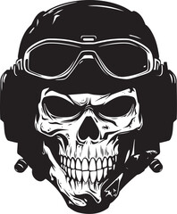 Deaths Insignia Dynamic Graphic Symbolizing Skull Emblem for Military Battlefield Brotherhood Iconic Logo Design Featuring Skull Unity for Military