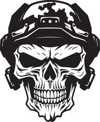 Death Squad Skull Badge Army Vector Symbol Shadow Ops Skull Insignia Military Iconography