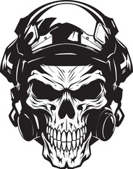 Skull Blitzkrieg Vector Logo Graphics Skull Ironclad Division Military Icon Art