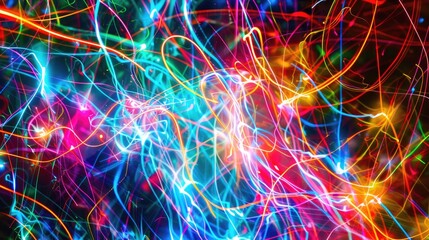 Colorful lights abstract. Generative AI