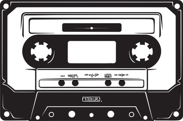 Vintage Vibes Cassette Tape Emblem Graphics Retro Rewind Classic Cassette Logo Vector