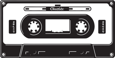 Analog Tape Revival Iconic Logo Design Old School Soundtracks Cassette Icon Vector