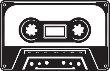 Old School Soundtracks Cassette Icon Vector Retro Music Mixtape Logo Design Graphics