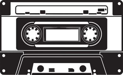 Vintage Beats Iconic Cassette Tape Design Classic Groove Retro Cassette Logo Vector