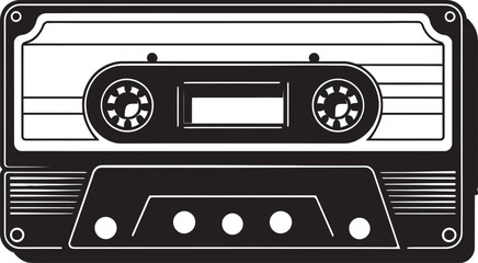 Timeless Tracks Vintage Tape Emblem Vector Melodic Memories Audio Cassette Logo Design