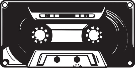 Nostalgic Beats Vintage Audio Cassette Emblem Exquisite Balinese Borong Vector Logo Design