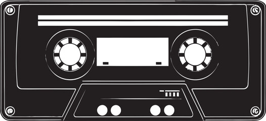 Nostalgic Music Memories Audio Cassette Logo Design Vintage Cassette Collection Iconic Tape Deck Icon