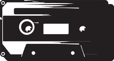 Vintage Melodies Audio Tape Iconic Design Timeless Tunes Cassette Tape Emblem Graphics
