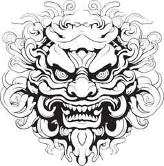 Symbolic Borong Delights Graphic Logo Emblem Balinese Borong Legacy Vector Iconic Design
