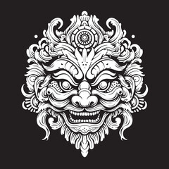 Vibrant Balinese Essence Graphic Logo Design Cultural Icon Borong Vector Icon Graphics