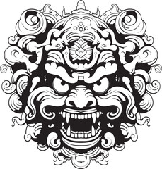 Handcrafted Borong Delight Vector Iconic Design Artistic Borong Legacy Balinese Logo Graphics