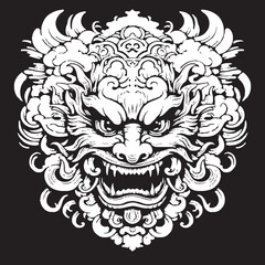 Ornate Balinese Essence Vector Iconic Icon Timeless Borong Harmony Graphic Logo Design