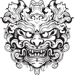 Timeless Balinese Borong Vector Logo Graphics Artistic Borong Elegance Balinese Icon Design