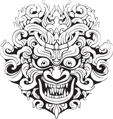 Vibrant Balinese Heritage Graphic Logo Design Sacred Borong Serenity Vector Icon Graphics