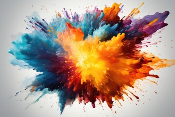 Explosion big bang color texture ink art abstract background and wallpaper - obrazy, fototapety, plakaty