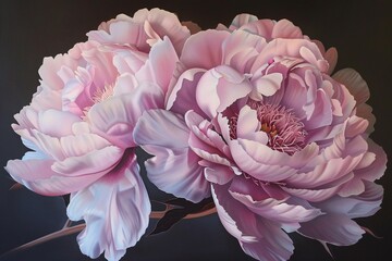 Flower Power A Pink Peony Blossom in Full Bloom Generative AI