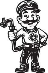 Flame Fighter Vector Illustration of Heroic Fireman Inferno Interceptor Vibrant Fireman Emblematic Defender Logo