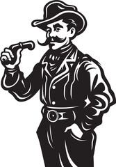 Inferno Innovator Cartoon Fireman Emblem of Progress Logo Ember Expedition Vector Logo Design of an Adventurous Firefighter