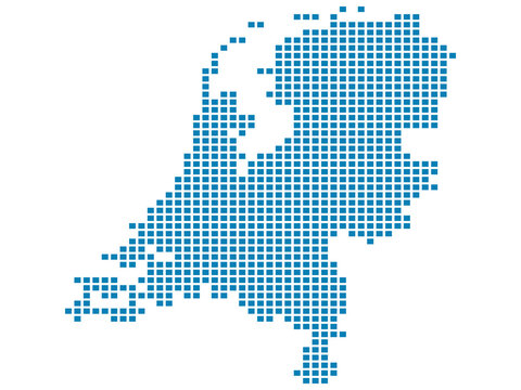 Netherland pixel map.