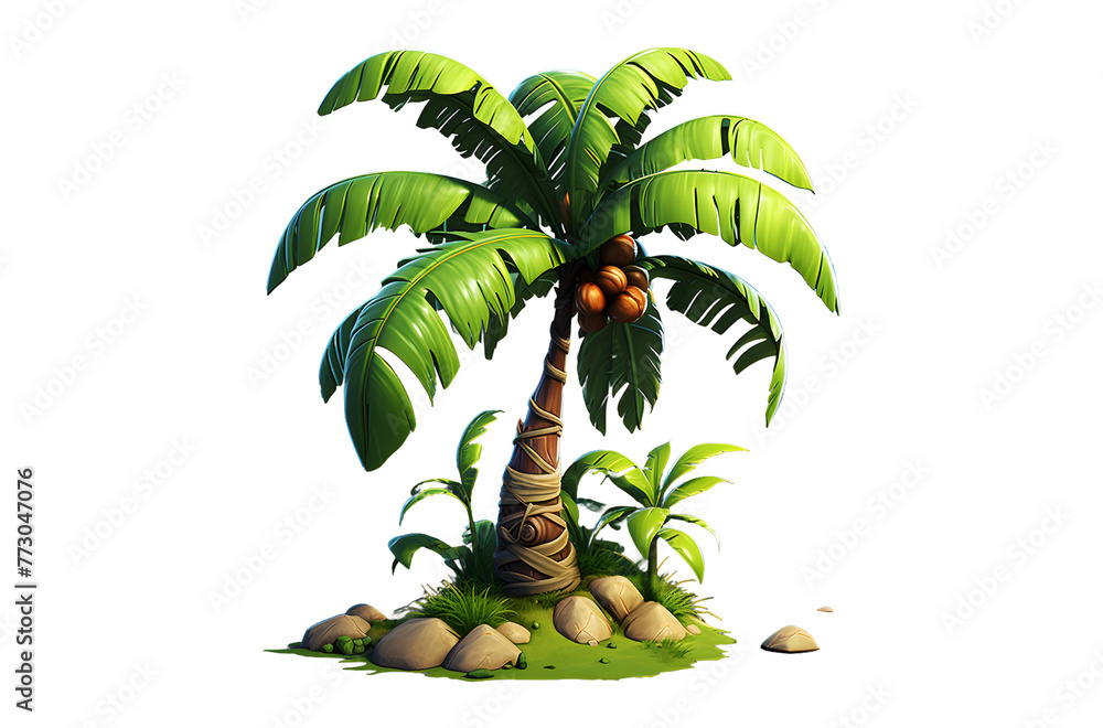 Wall mural coconut palm tree