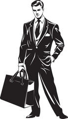 Cash Captain Cartoon Rich Person Holding a Money Bag Icon Fortune Fiona Vector Logo of a Wealthy Individual with Money Bag