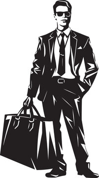 Luxury Lenny Cartoon Rich Person Brandishing Money Bag Graphic Design Treasure Trish Vector Logo of a Cartoon Rich Person with Money Bag Symbol
