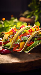 Vegetables Taco food photography poster background