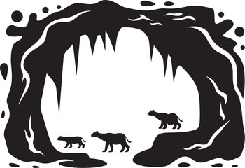 Primitive Portraits Illustrative Cave Painting Icon Graphic Stone Age Sagas Vector Logo Design Inspired by Cave Art