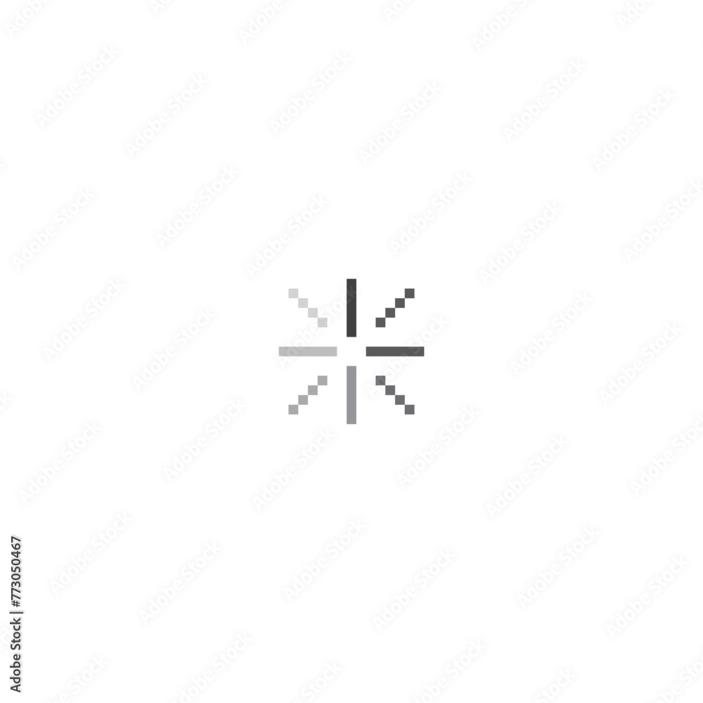 Poster loading 8 bit icon vector pixel art loading bar for game