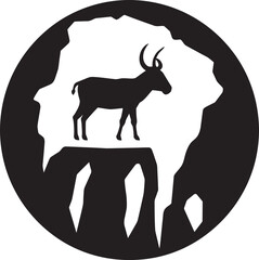 Prehistoric Perspectives Vector Cave Art Emblem Stone Carved Chronicles Primitive Logo Design